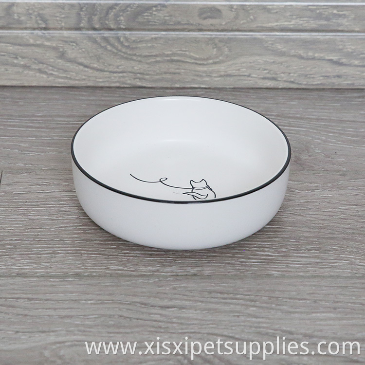 Support Samples Wholesale Custom White Ceramic Pet Bowl